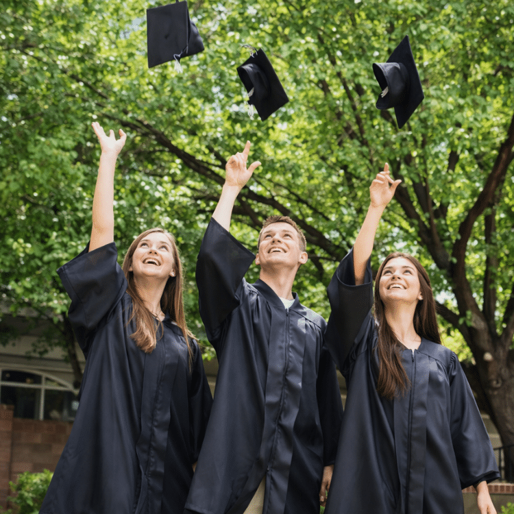Teen graduates celebrating at Eagle Ranch Academy therapeutic boarding school